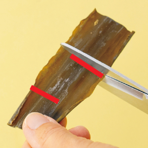 昆布の切り込みの入れ方