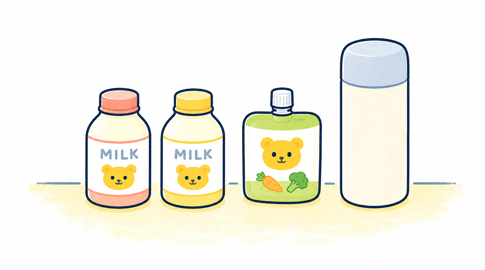 ミルク・離乳食のイラスト